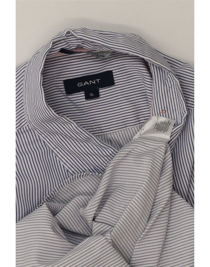 Мужская рубашка Gant XL, синяя хлопковая полоска