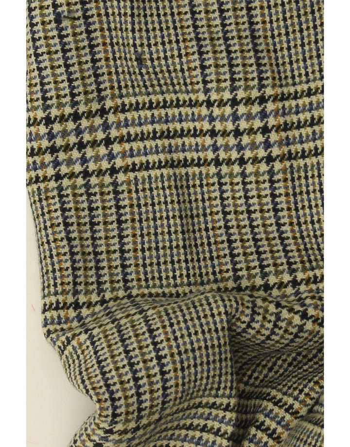 Мужской пиджак на 2 пуговицах HUGO BOSS UK 40, большой зеленый с узором «гусиные лапки»