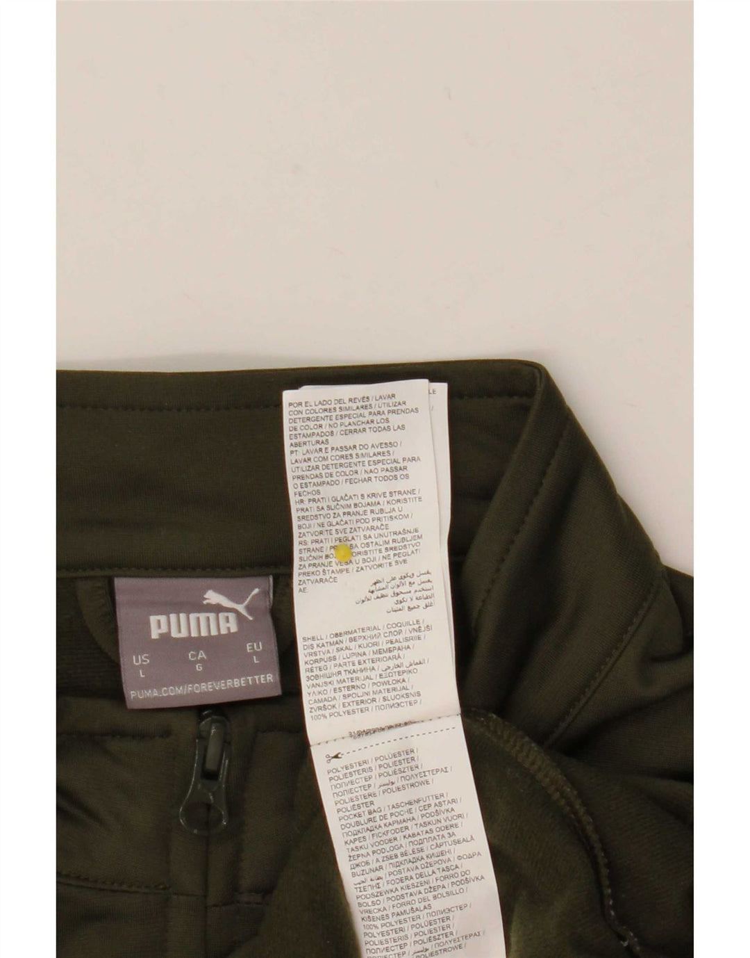 Мужской спортивный костюм Puma, большая куртка из полиэстера цвета хаки