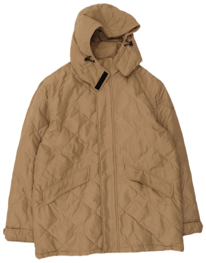 Мужская стеганая куртка с капюшоном Sergio Tacchini UK 44 2XL бежевый полиэстер