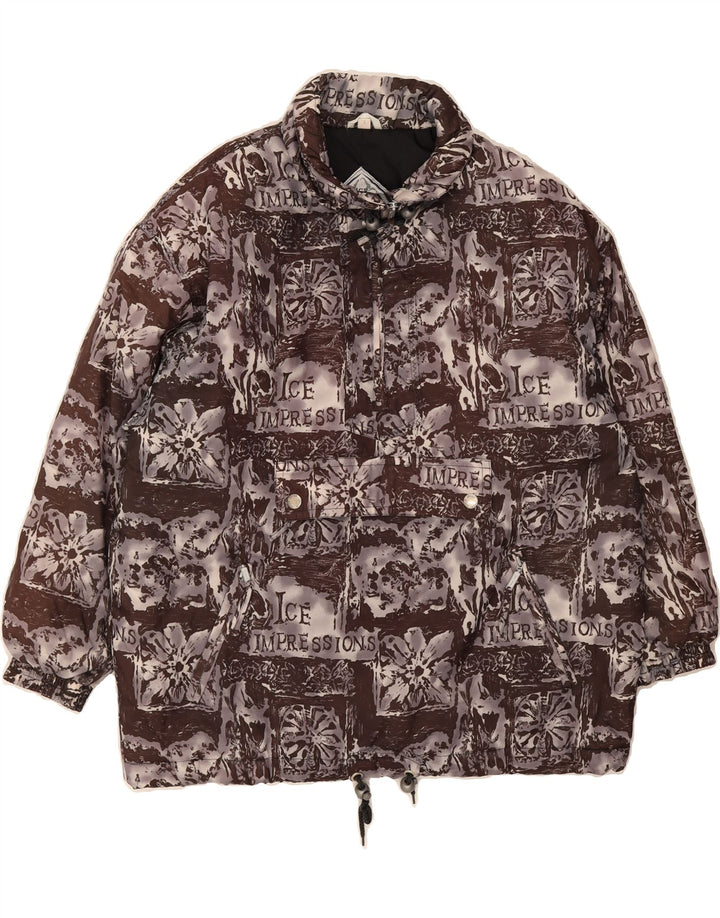 ETIREL Mens Graphic Anorak Jacket UK 40 Large Brown Polyester Vintage Etirel and Second-Hand Etirel from Messina Hembry 
