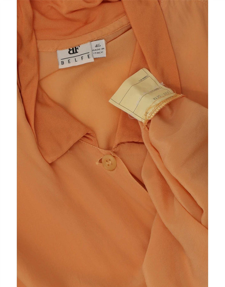 Belfe & Womens Блузка-рубашка с коротким рукавом IT 46, большая розовая шелковая ткань