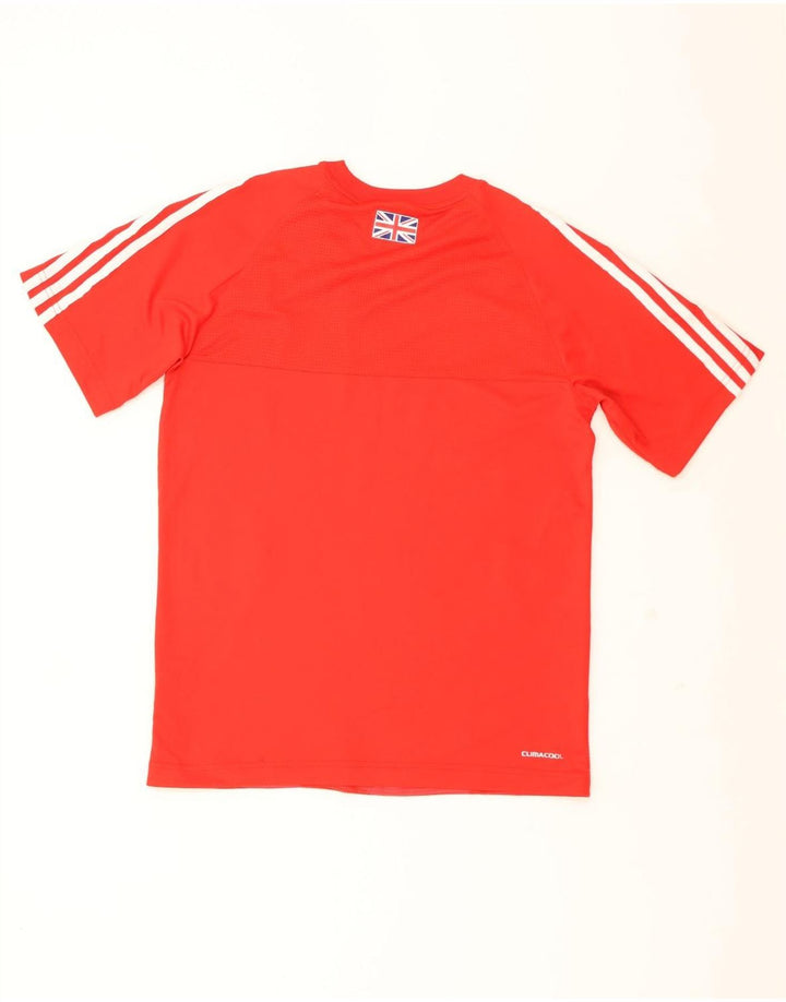Мужская футболка ADIDAS Team GB с рисунком, маленький красный полиэстер