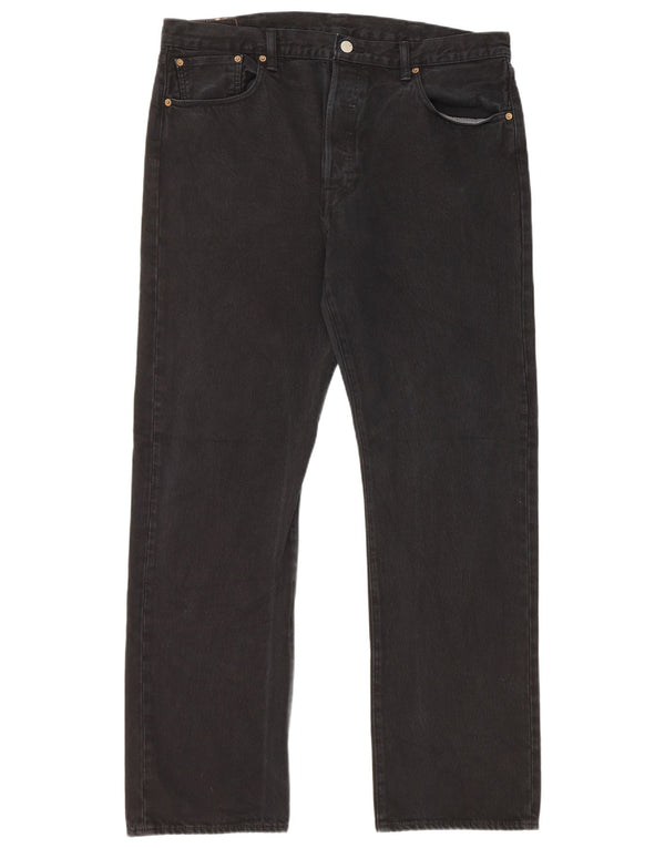 Мужские прямые джинсы Levi's 501 W38 L34, черный хлопок
