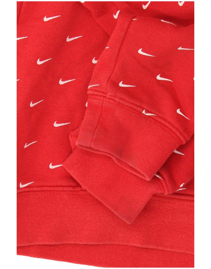 Джемпер с капюшоном Nike для мальчиков 6–7 лет, красный, хлопок