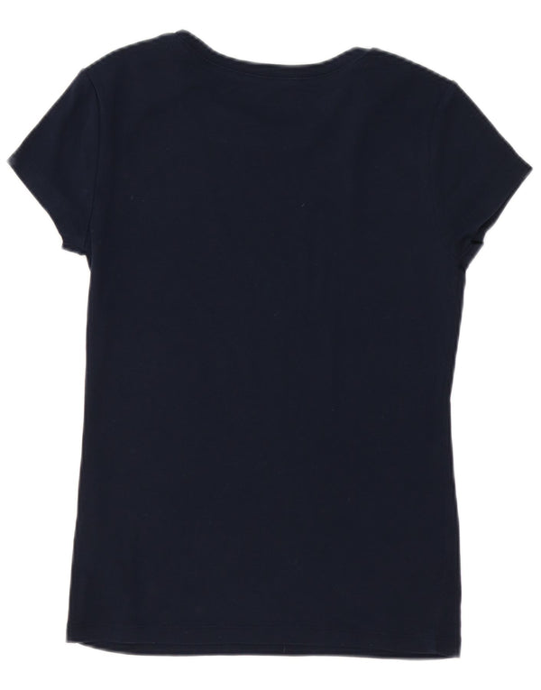 TOMMY HILFIGER Женская футболка Top UK 12 Medium Navy Blue Хлопок