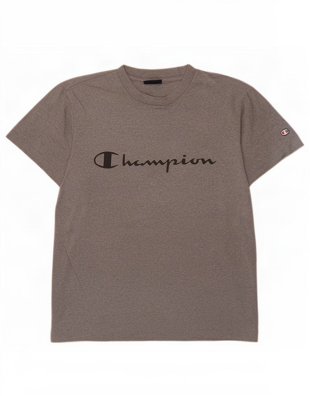 Мужская футболка с рисунком Champion, маленький серый хлопковый топ