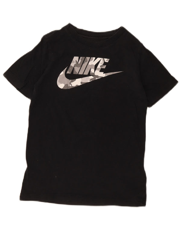 Футболка с рисунком Nike для мальчиков, 10–11 лет, средний черный, хлопковый