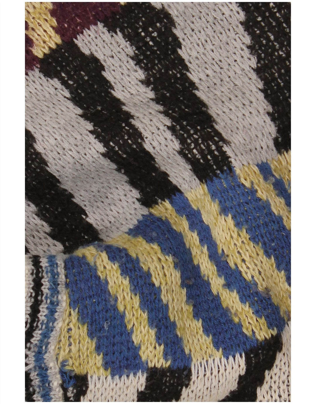 Винтажный мужской кардиган-свитер в большую разноцветную полоску