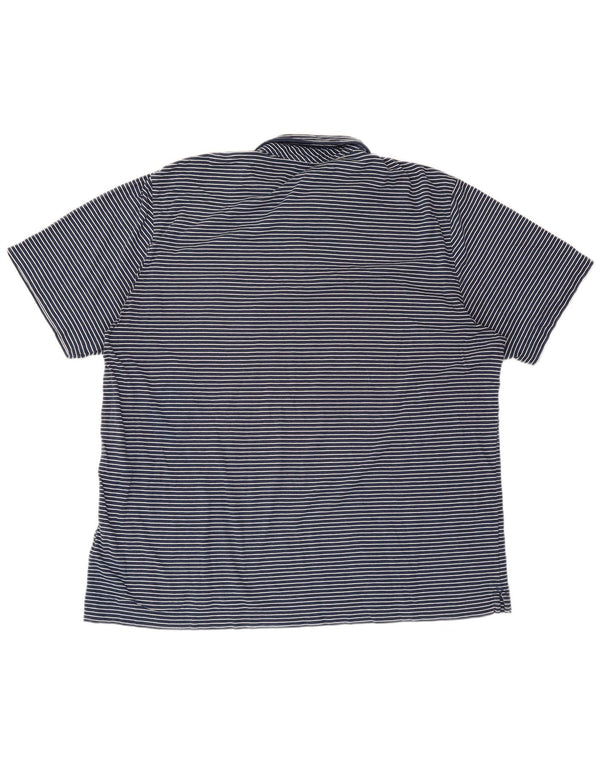 VINEYARD VINES Мужская рубашка-поло классического кроя XL темно-синего цвета в тонкую полоску, хлопок