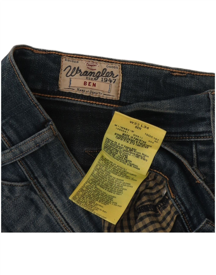 Мужские джинсы Wrangler Ben Slim W38 L34, синий хлопок