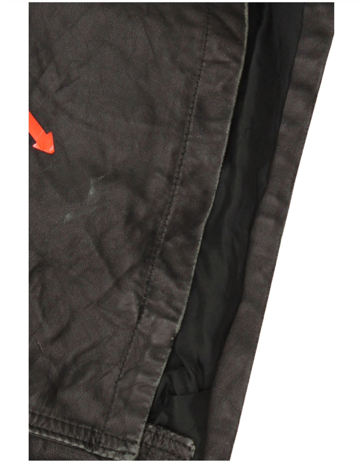 Мужской пиджак Bizzarro на 3 пуговицах IT 54 2XL, черный кожаный