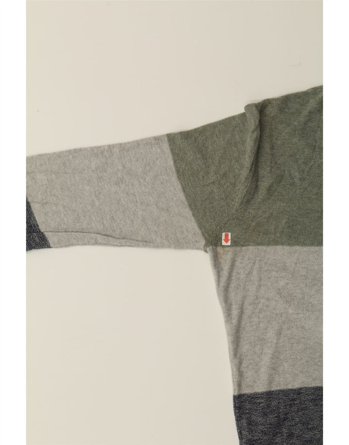 JACK & JONES Mens Top Long Sleeve Large Multicoloured Colourblock Cotton Vintage Jack & Jones and Second-Hand Jack & Jones from Messina Hembry 