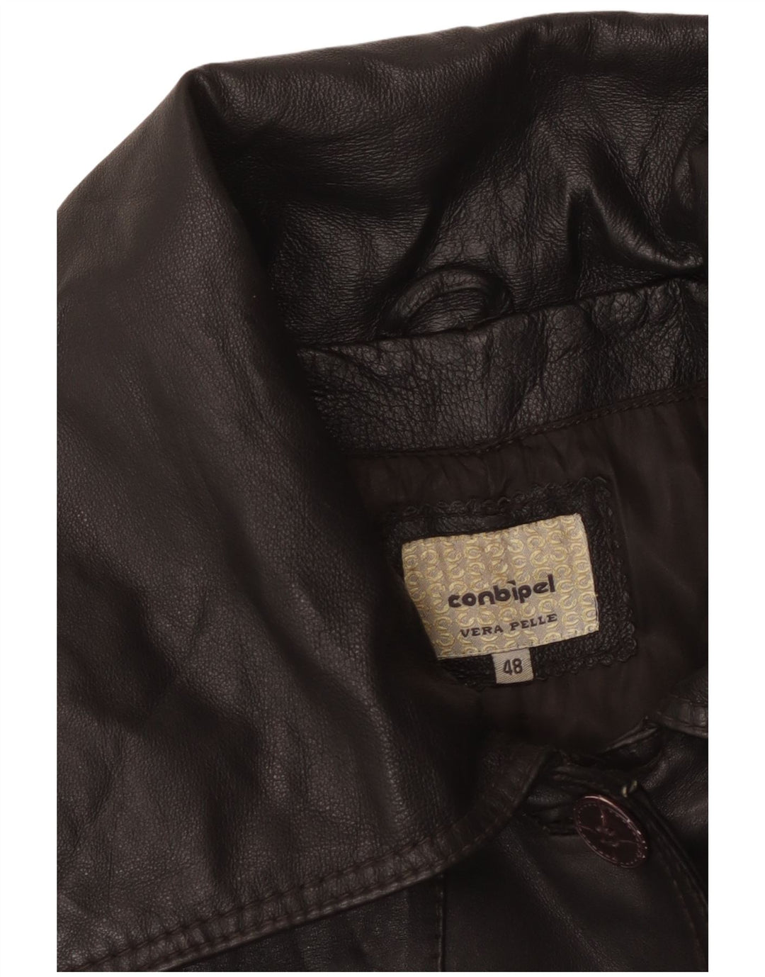 Conbipel Женское кожаное пальто IT 48 XL Черное кожаное