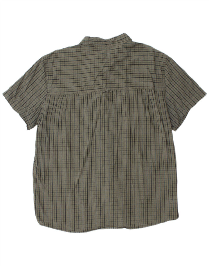 Мужская рубашка с коротким рукавом Mountain Warehouse 2XL зеленая клетка