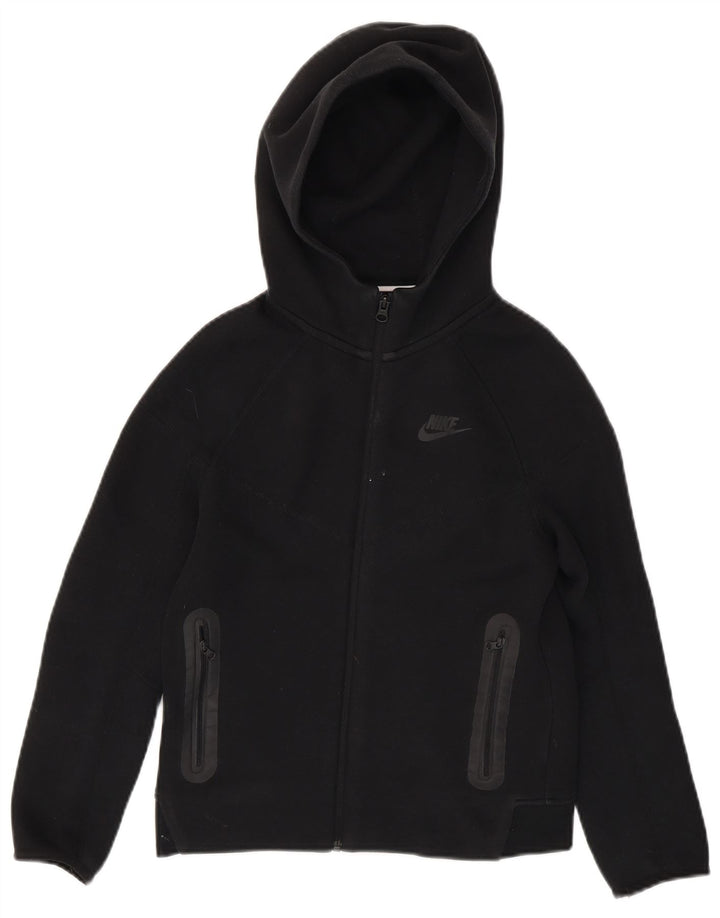 Свитер с капюшоном на молнии для мальчиков Nike, 10–11 лет, средний черный, хлопковый