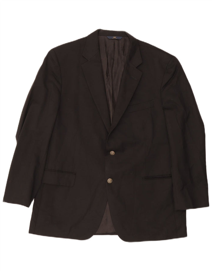Мужской пиджак на 2 пуговицах Brooks Brothers, Великобритания 44, 2XL, черный, шерстяной, классический