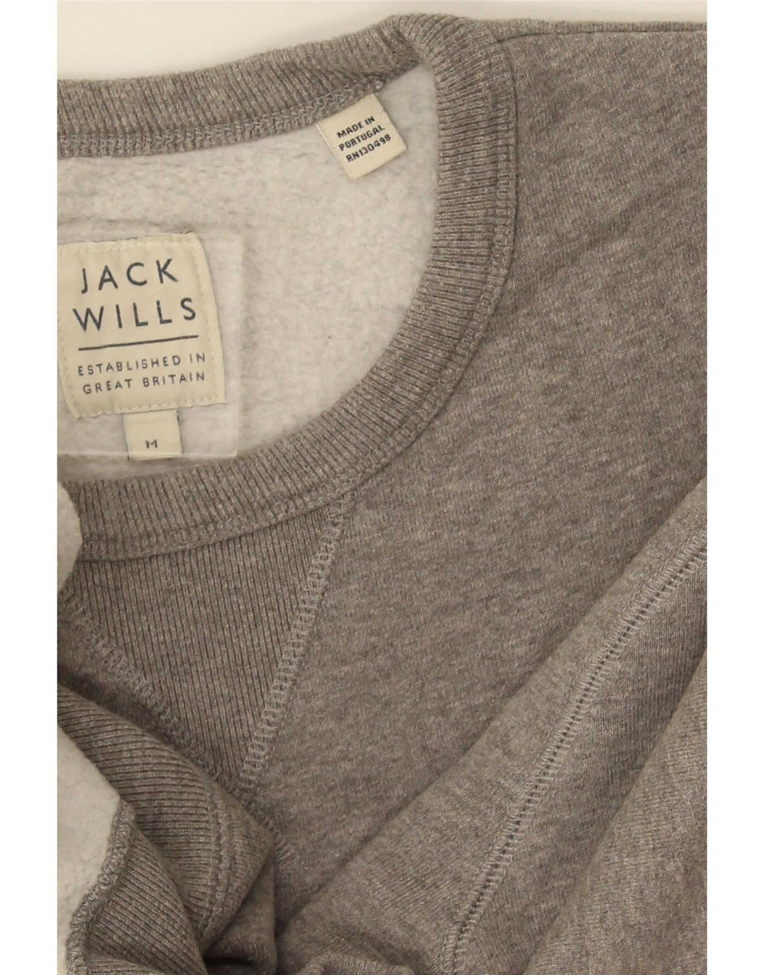 Мужской свитшот Jack Wills, хлопковый джемпер среднего серого цвета