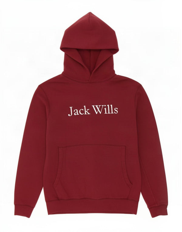 Мужской джемпер с капюшоном Jack Wills XS, бордовый хлопок, хлопок