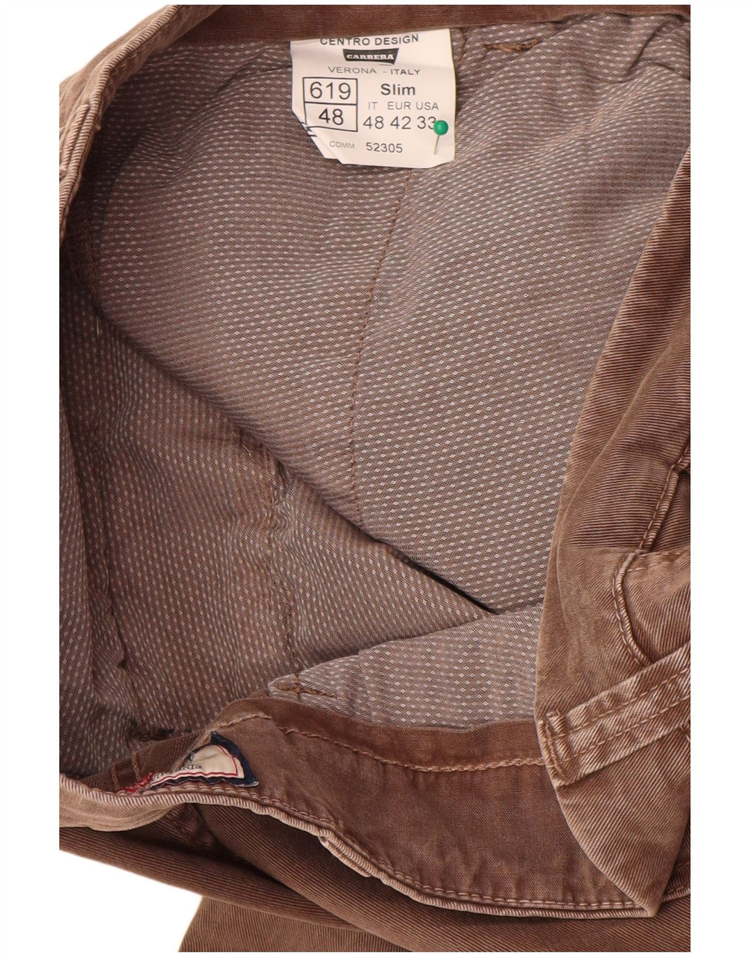 Carrera Мужские брюки карго IT 48 Medium W33 L32 Коричневые, хлопок