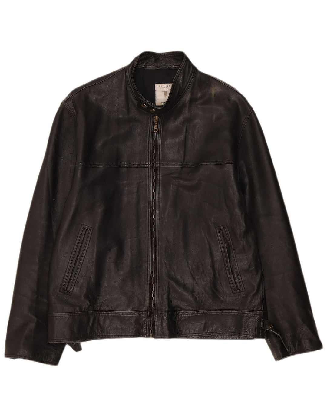 Мужская кожаная куртка Conbipel Free Heron IT 52, большая черная кожа