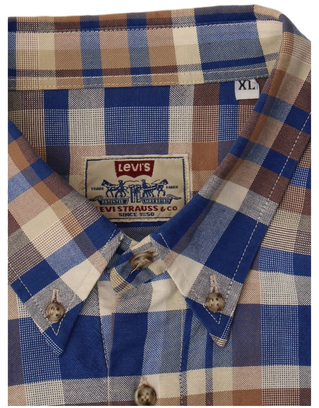 Мужская рубашка Levi's XL синяя клетка