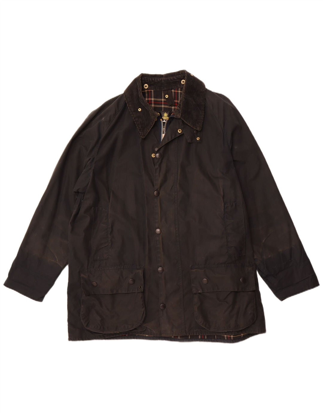 Мужская куртка Barbour Beaufort из вощеного хлопка UK 44, большая, черная, хлопок