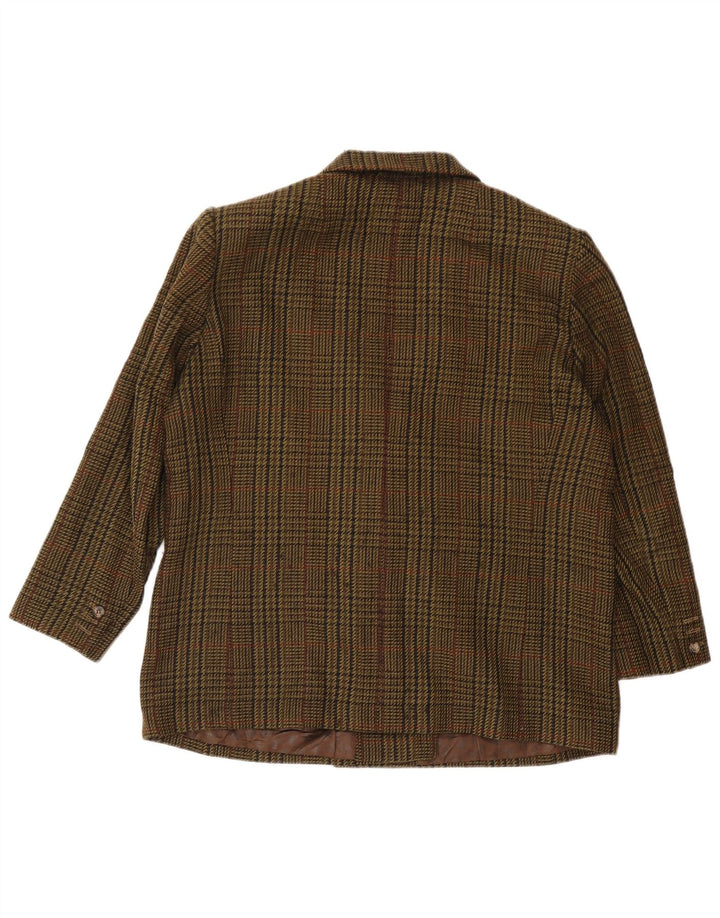 Женский пиджак Marina Rinaldi, размер 25, большой, хаки, узор "гусиные лапки"