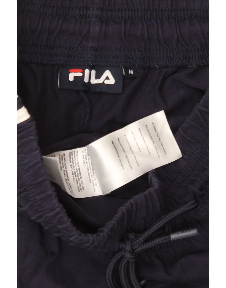 FILA Mens Sport Shorts Medium  Navy Blue Cotton Vintage Fila and Second-Hand Fila from Messina Hembry 