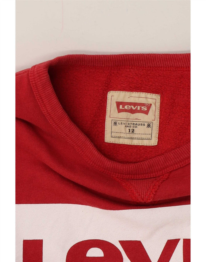 Худи с рисунком Levi's для мальчиков 11-12 лет, красный