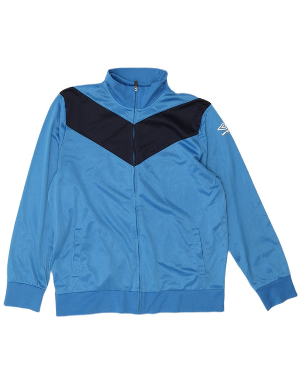 Мужской спортивный костюм Umbro, верхняя куртка 2XL, синий полиэстер с цветными блоками