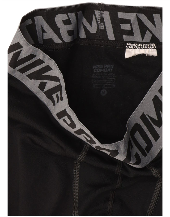 Мужские леггинсы с рисунком Nike, средние черные