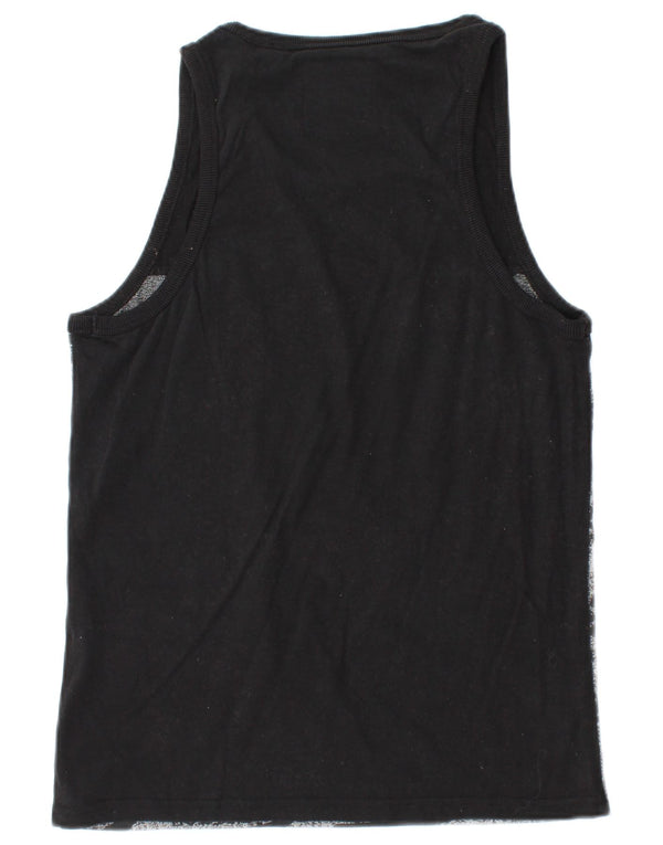 SUPERDRY Мужской жилет с графическим рисунком, большой черный хлопок с цветными блоками