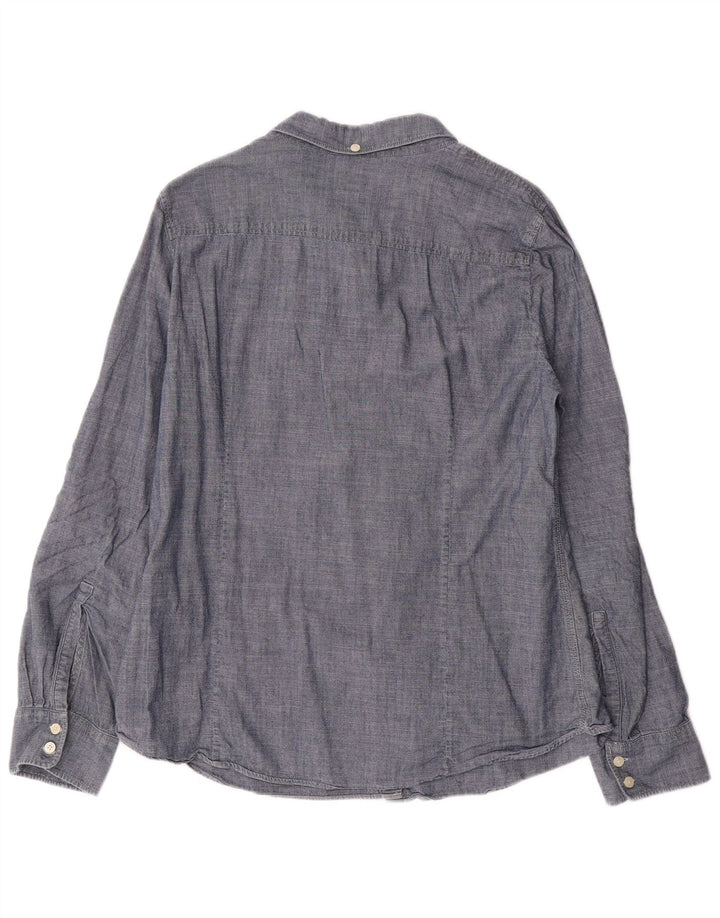 Женская джинсовая рубашка J. CREW UK 18 XL, темно-синяя, хлопок