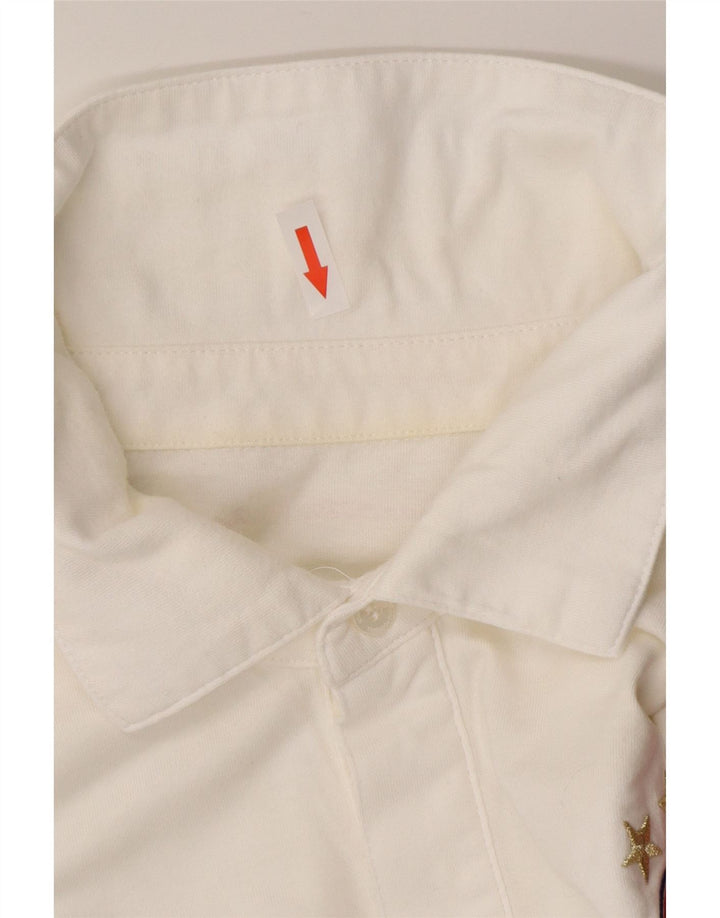 Мужская рубашка-поло ADIDAS FC Bayern Munchen XL, хлопковая белая с цветными блоками