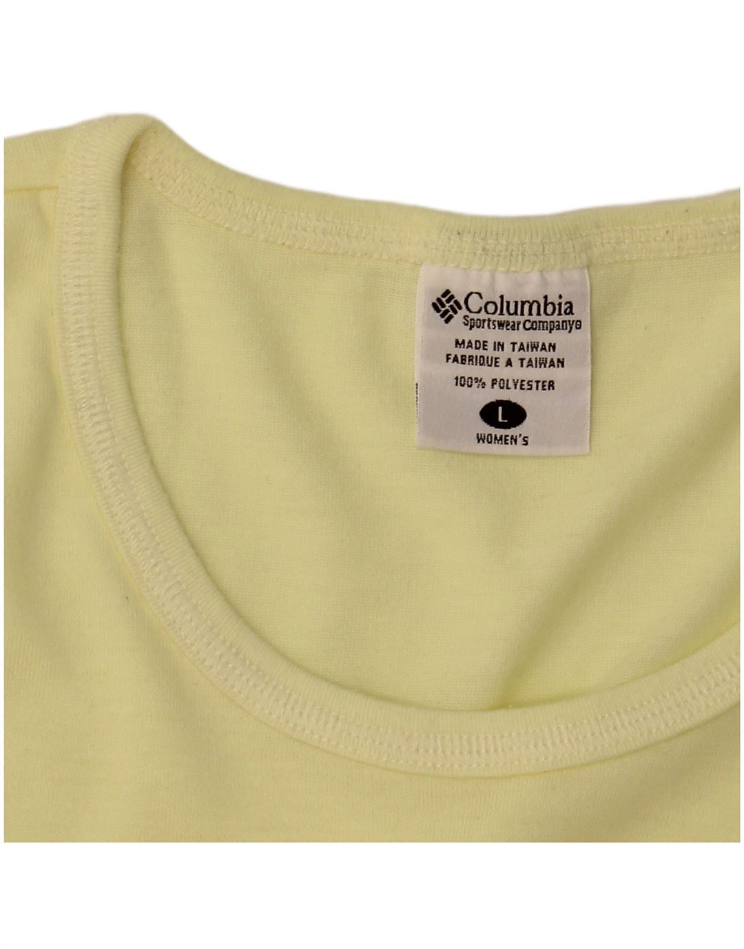 COLUMBIA Womens Vest Top UK 16 Large Yellow Polyester