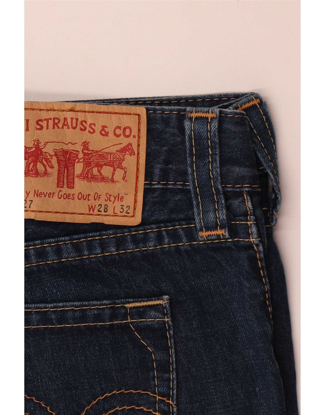 Женские джинсовые шорты Levi's 927 W28, средние, темно-синие