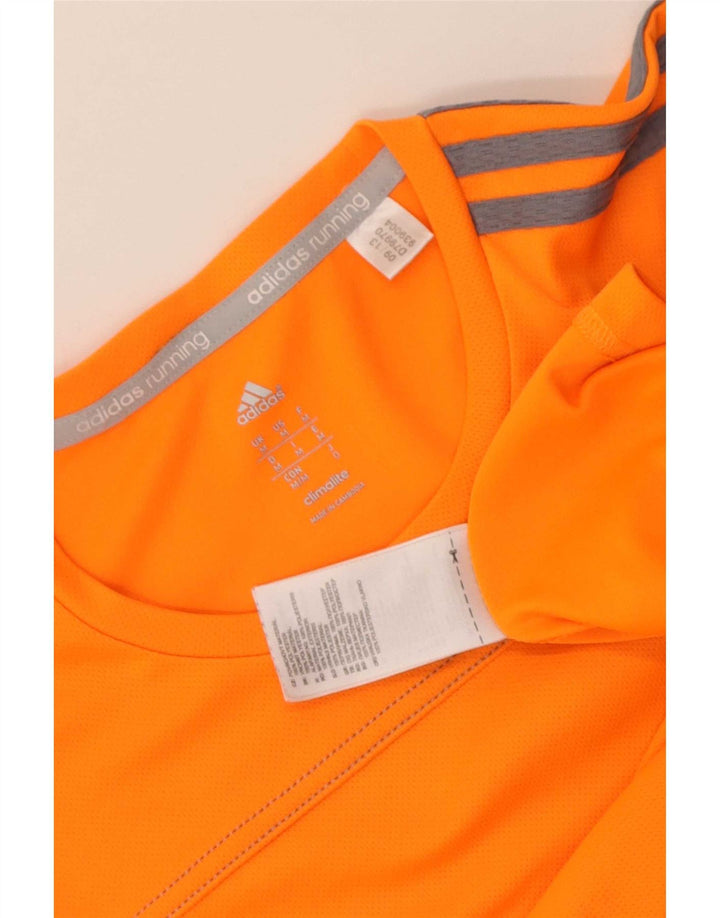 Adidas Мужская футболка Climalite Верх среднего оранжевого цвета из полиэстера