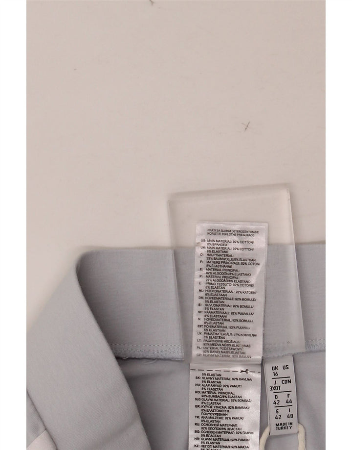 Женские леггинсы ADIDAS UK 16, большие синие, хлопок