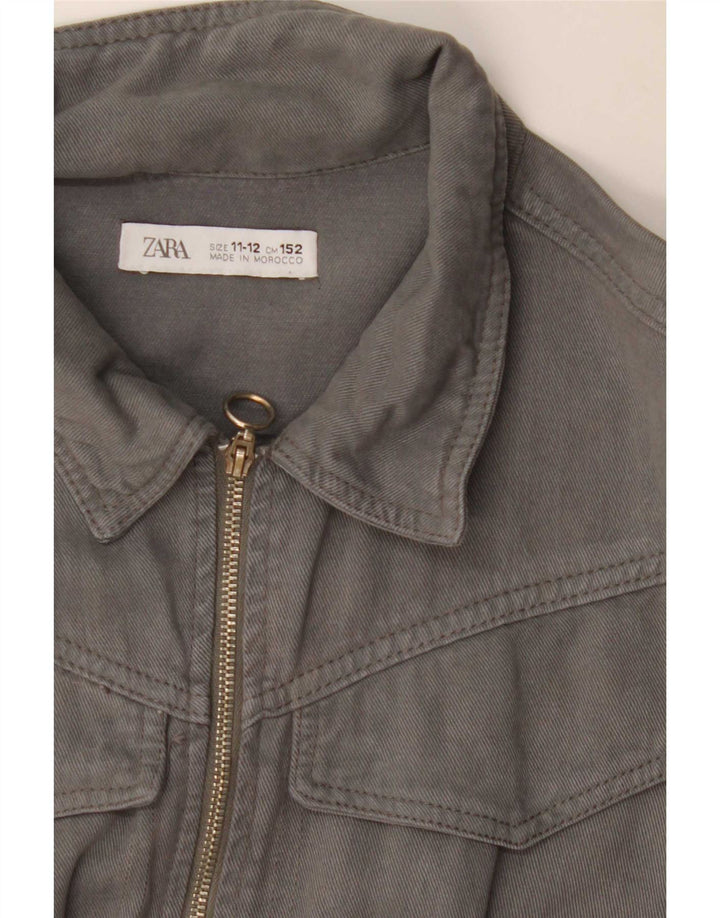 Джинсовый комбинезон Zara для девочек 11-12 лет, серый