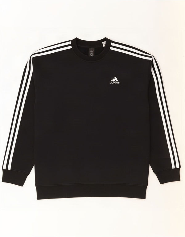 Женский джемпер оверсайз Adidas UK 12/14, средний черный хлопок