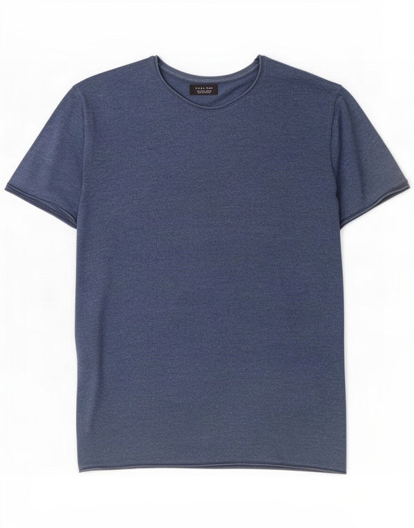 Zara Мужская футболка Top Large Navy Blue