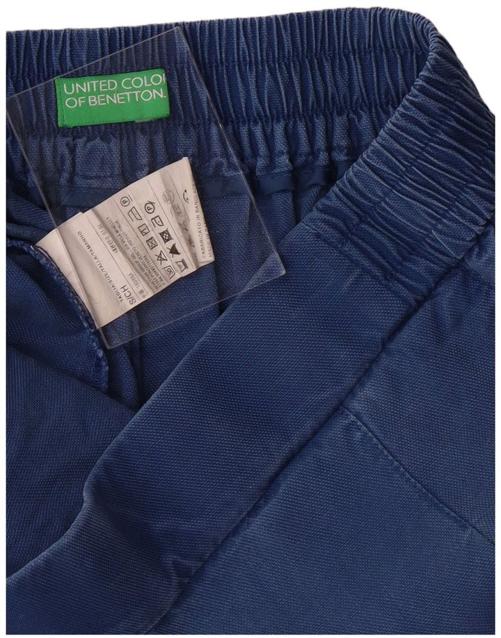 BENETTON Женские зауженные капри, маленькие W26 L22, синие, лиоцелл