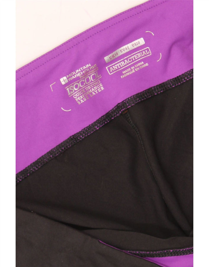 MOUNTAIN WAREHOUSE Womens Leggings UK 14 Large  Black Polyester Vintage Mountain Warehouse and Second-Hand Mountain Warehouse from Messina Hembry 