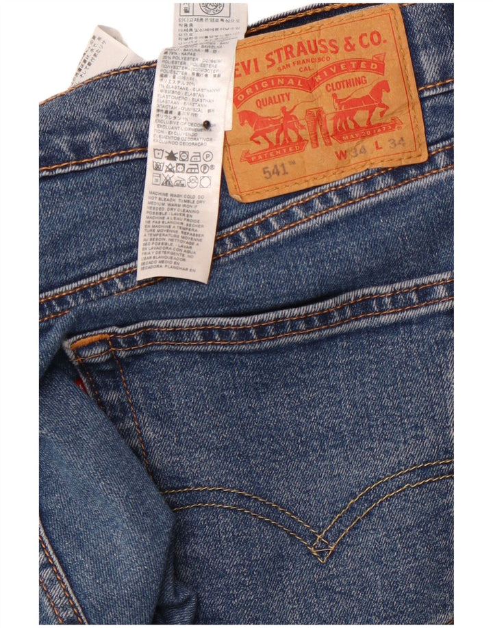 Мужские зауженные джинсы LEVI'S 541 W34 L34 синие, хлопок