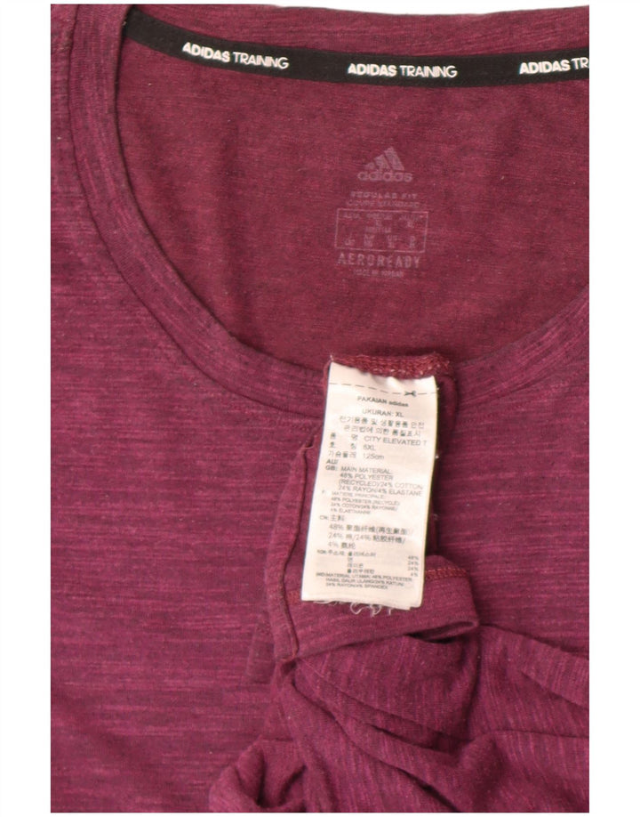 Мужская футболка Adidas Top XL бордового цвета с крапинками из полиэстера