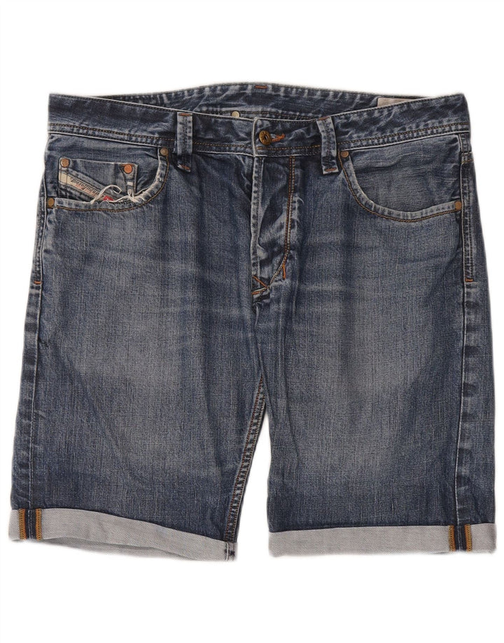 Мужские джинсовые шорты Diesel W34, большие синие, хлопок