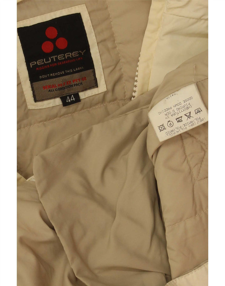 PEUTEREY Женская стеганая куртка IT 44 Medium Off White Полиамид