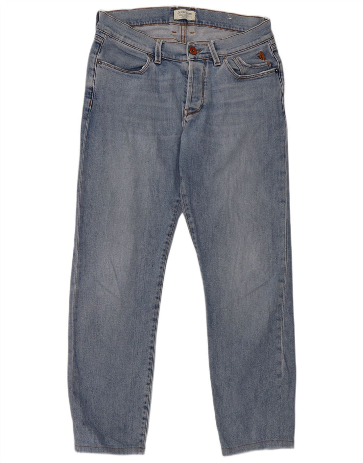 Женские прямые джинсы Jeckerson W29 L27 синие, хлопок