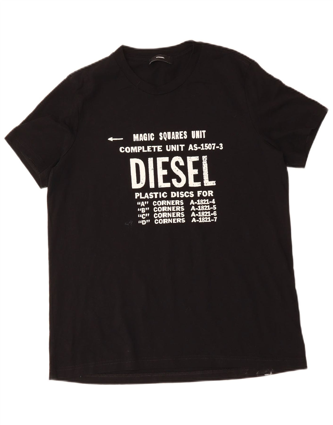 Мужская футболка с рисунком DIESEL XL, черный хлопок